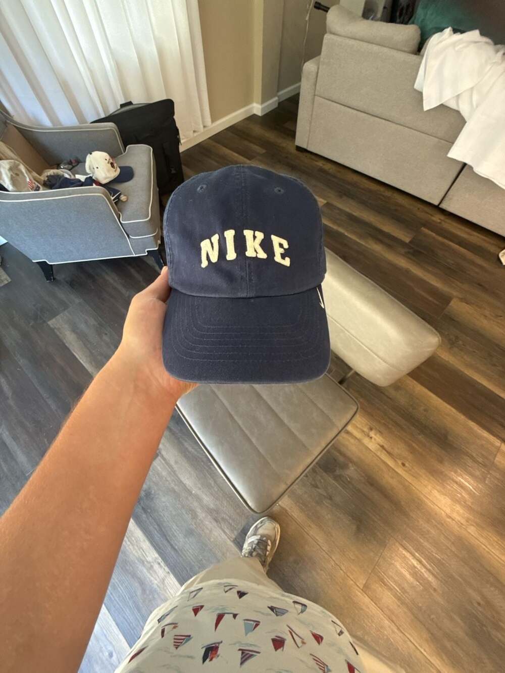 Nike Vintage Spellout Navy Blue Adjustable Dad Hat